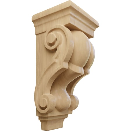 Ekena Millwork 3 1/2"W x 3"D x 7"H Small Traditional Corbel, Cherry CORW03X03X07TRCH